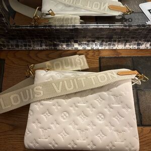 SOLD Louis Vuitton Cream Monogram Crossbody Bag